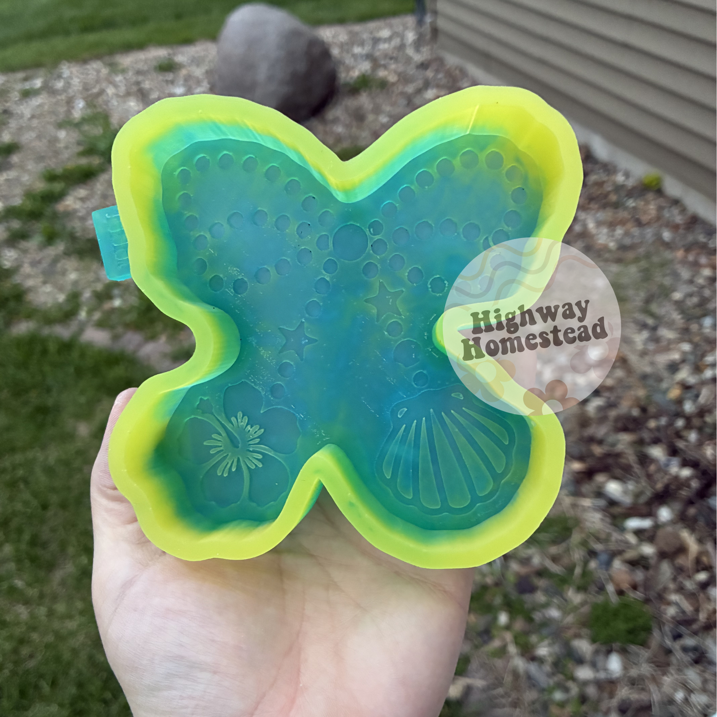 Pearl Bow with Hibiscus Flower Freshie Mold - HH Exclusive