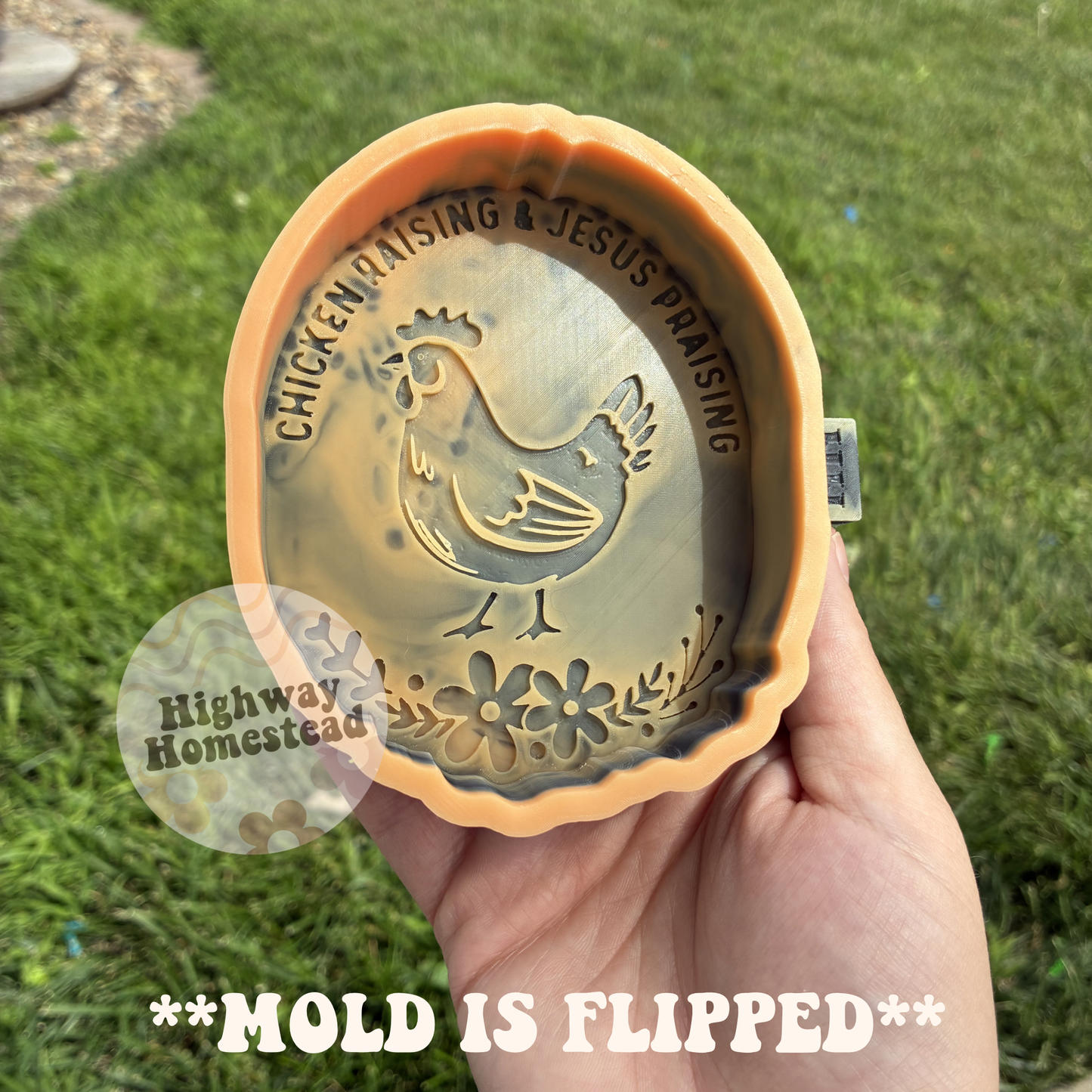 Chicken Raising and Jesus Praying Freshie Mold