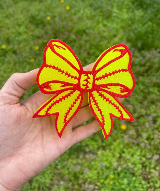 Softball Lace Bow Freshie Mold