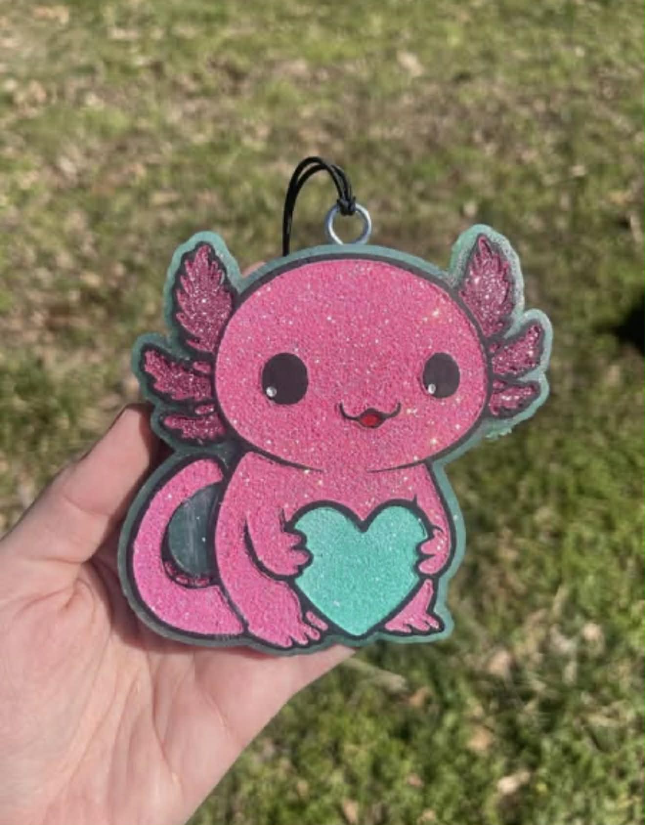 Axolotl with Heart Freshie Mold