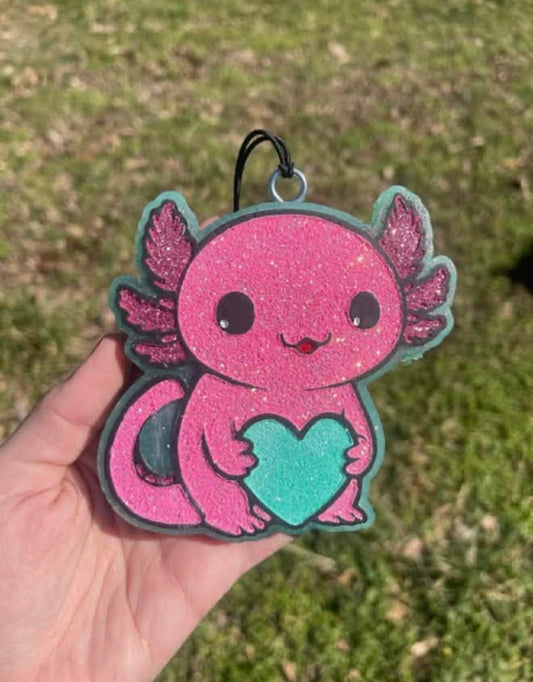 Axolotl with Heart Freshie Mold