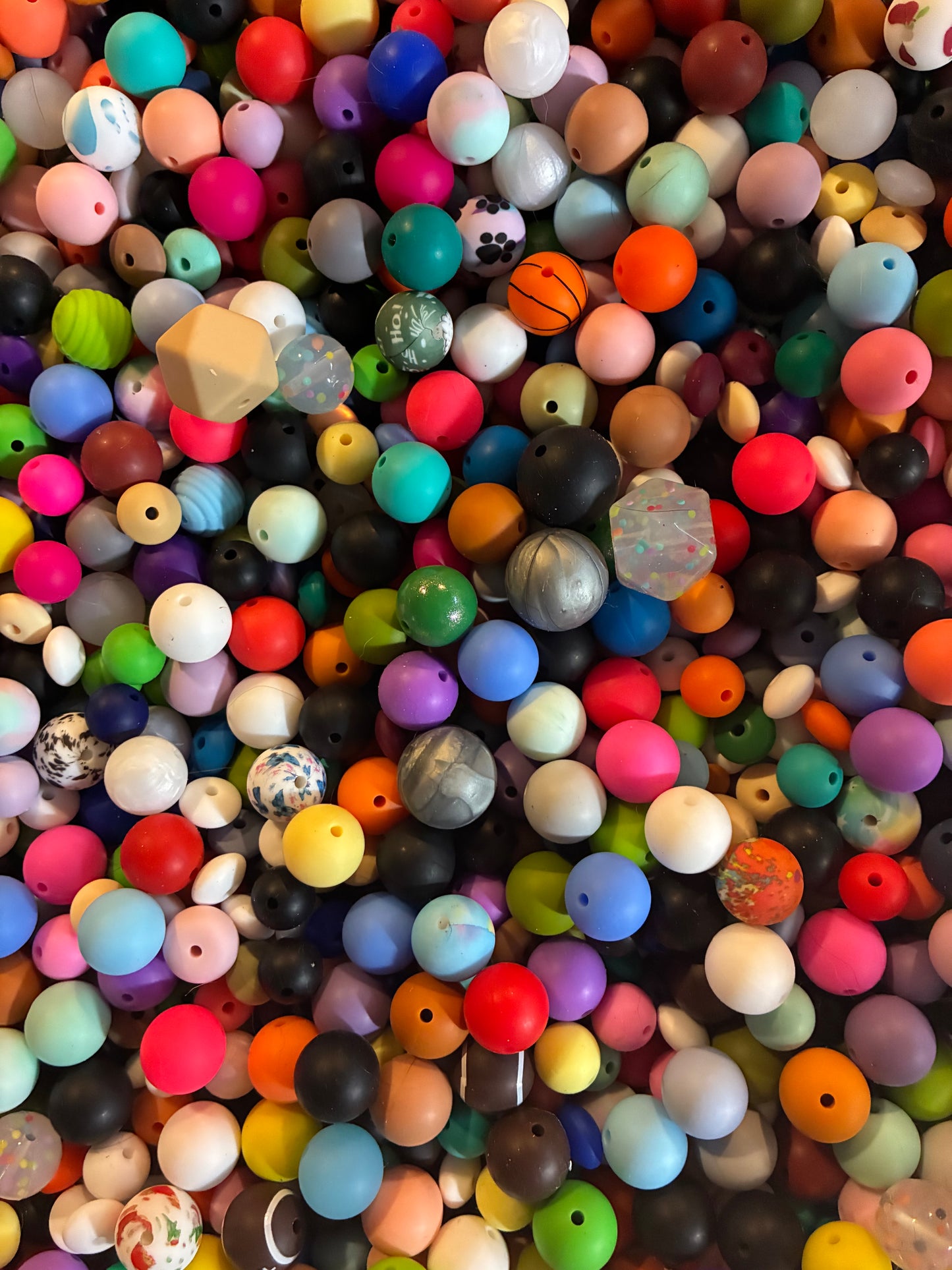 Silicone Round & Lentil Bead Mystery Bag