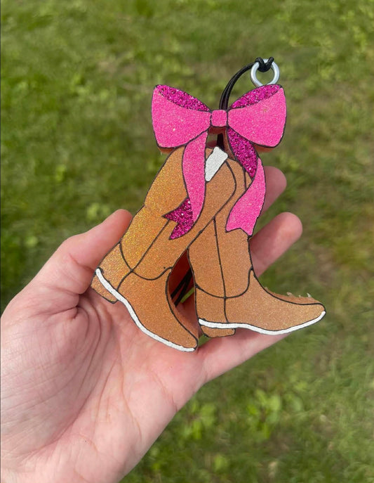Cowboy Boots & Bow Freshie Mold