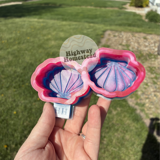 Sea Shell Vent Clips Freshie Mold