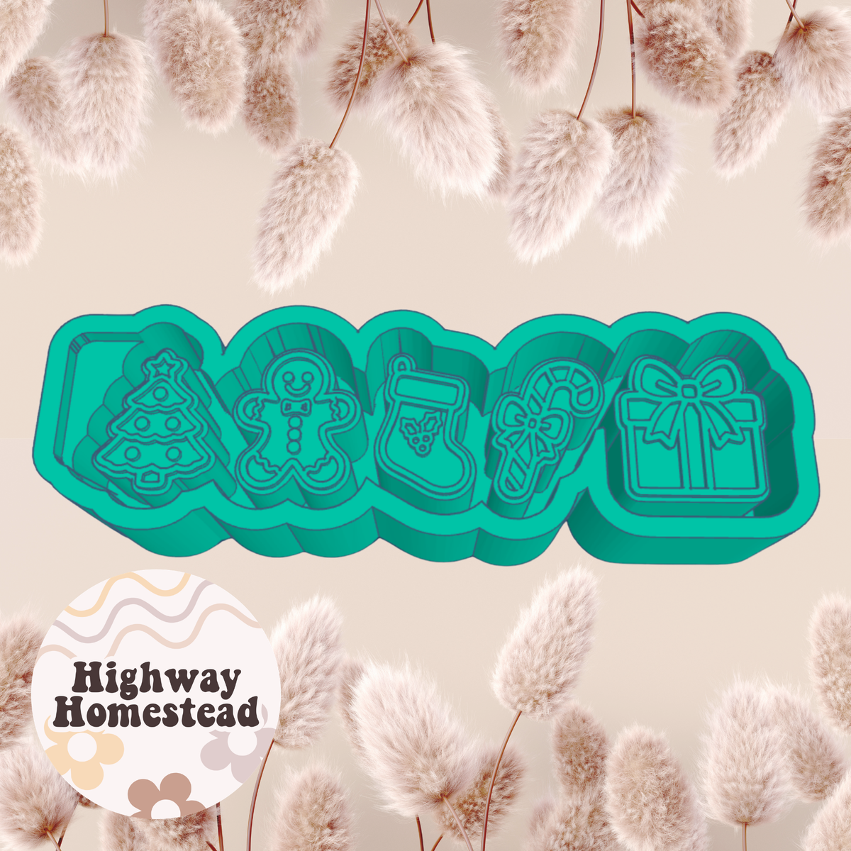 Christmas Charms Charms Freshie Mold