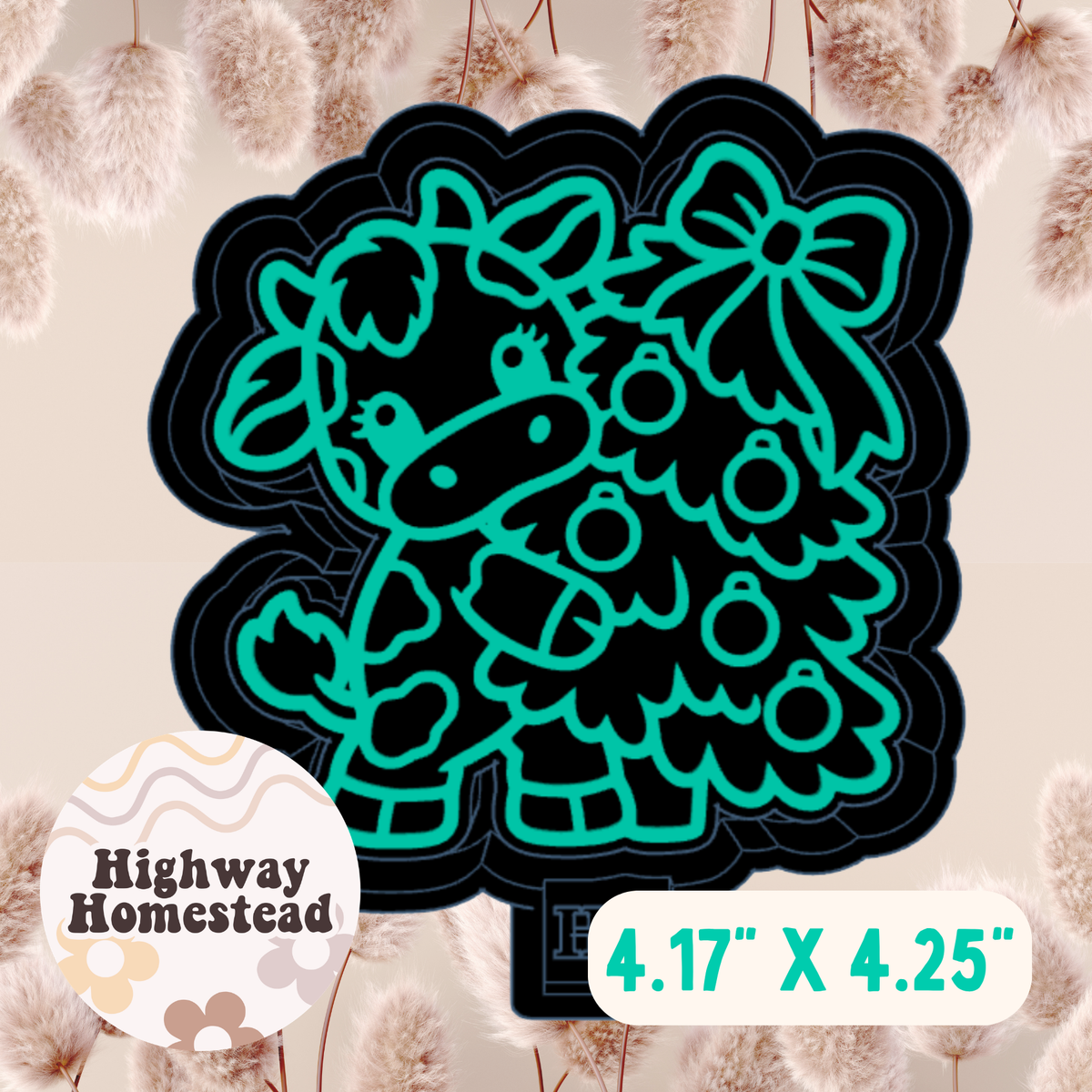 Christmas Cow Freshie Mold