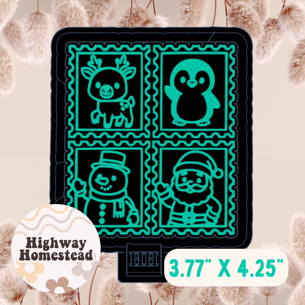 Christmas Stamp Freshie Mold