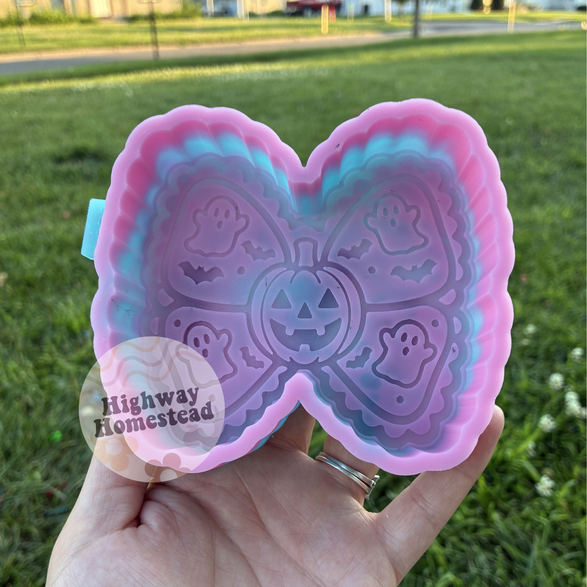 Halloween Ghost Bow Freshie Mold