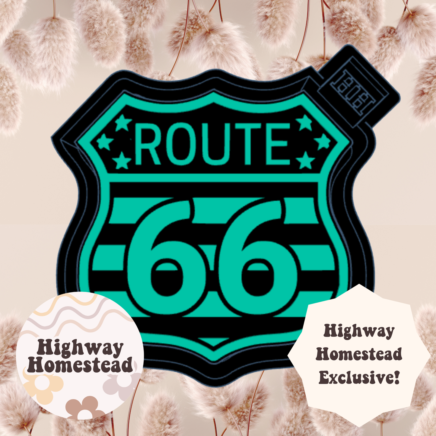 Route 66 Flag Freshie Mold