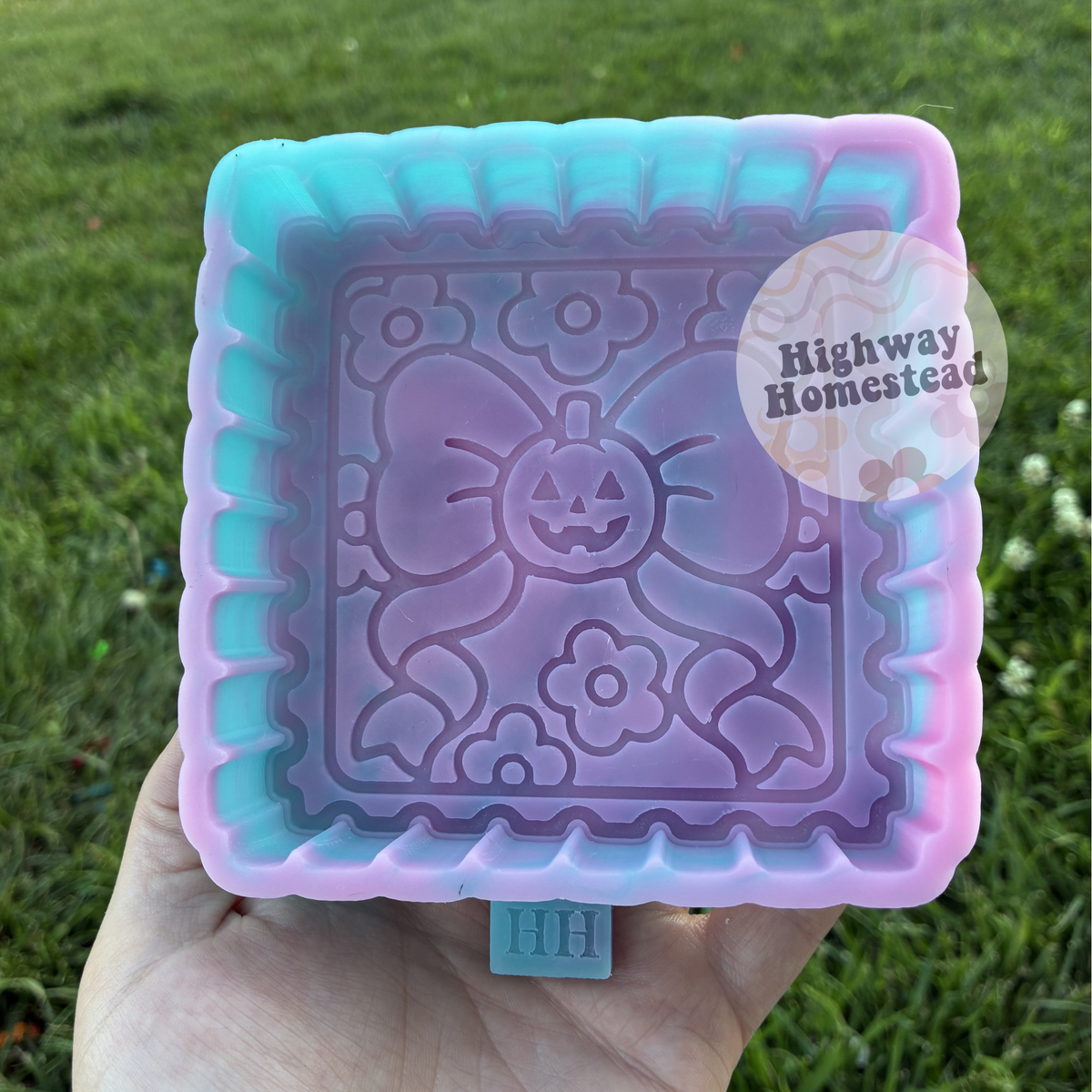 Pumpkin Bow Stamp Freshie Mold