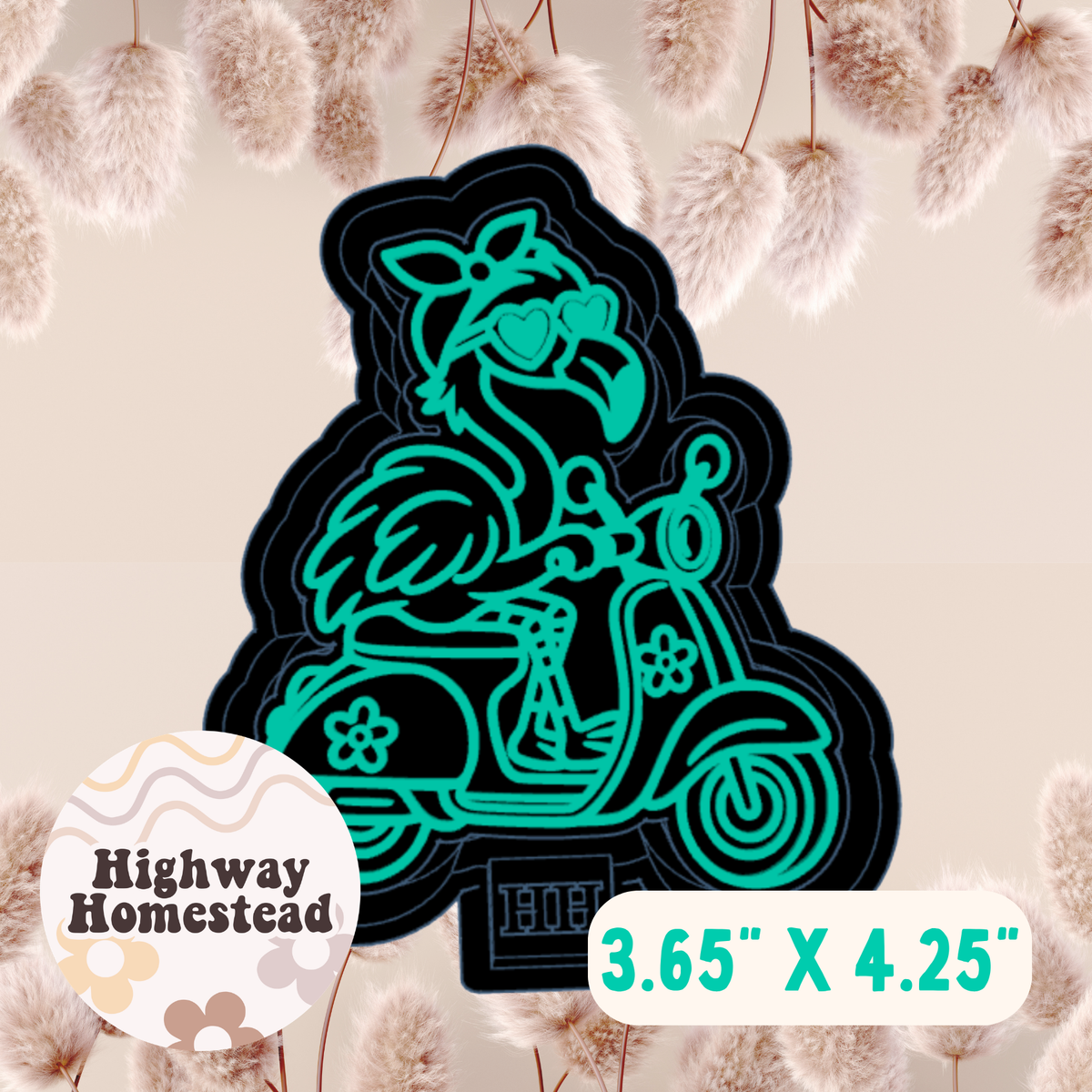 Flamingo Scooter Freshie Mold