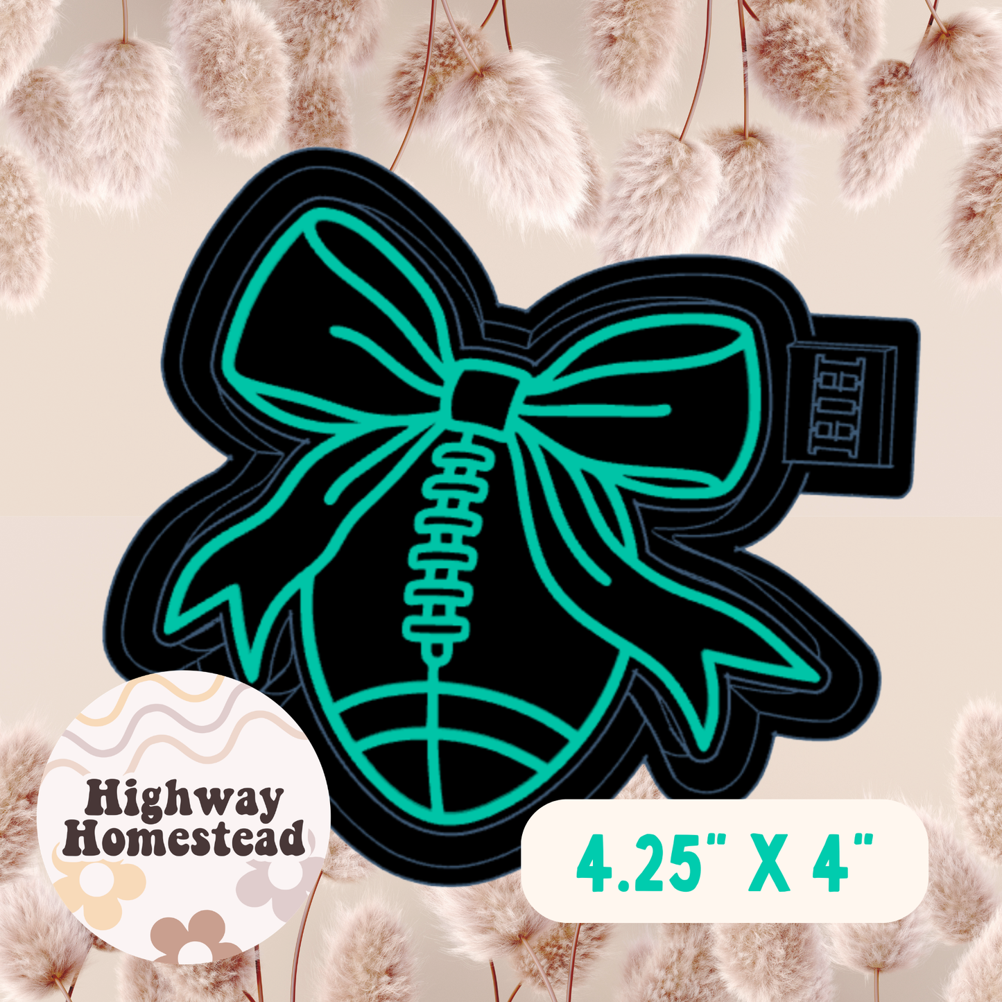Football Coquette Bow Freshie Mold