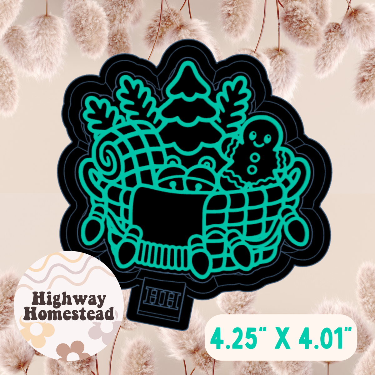 Gingerbread Tree Basket Freshie Mold
