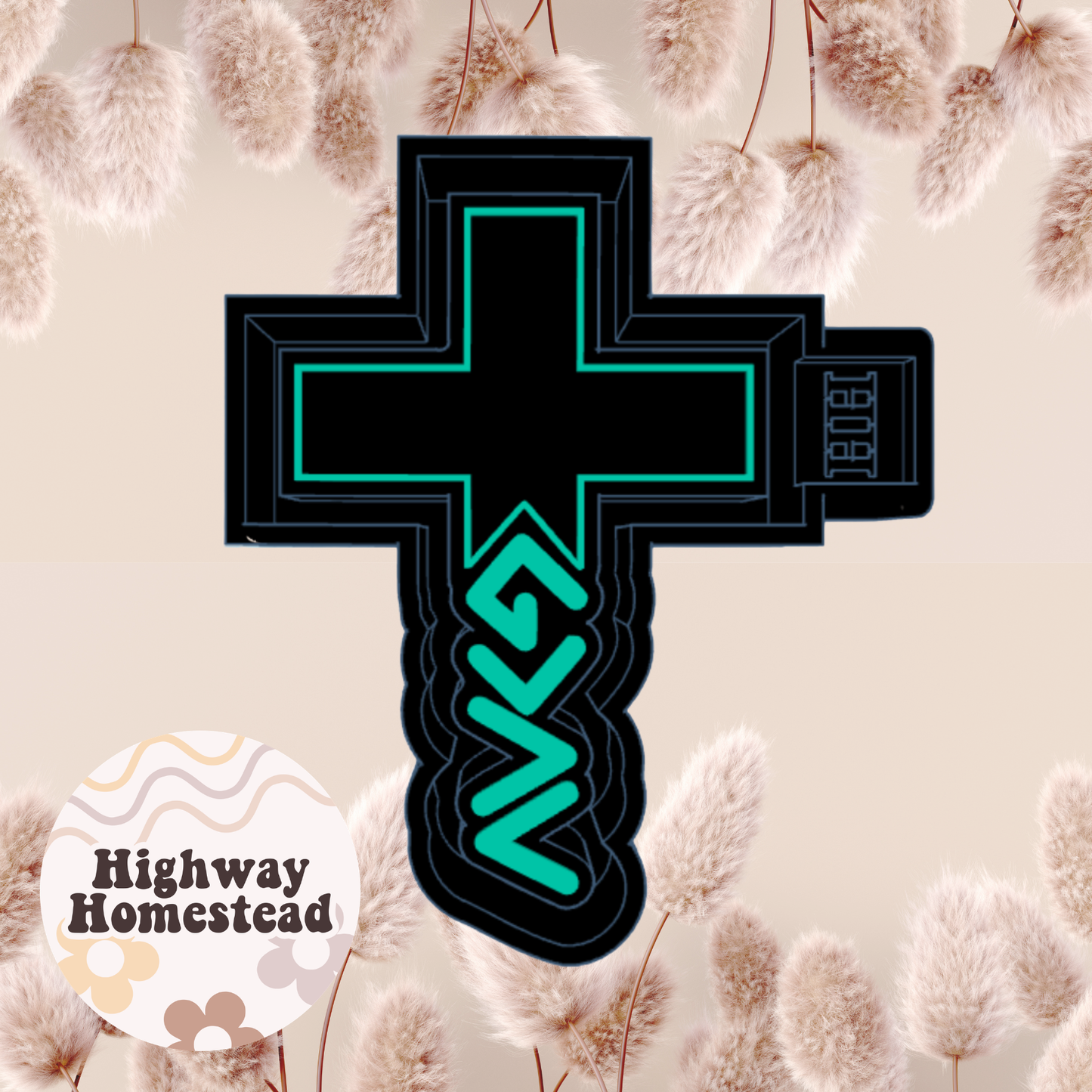 God is Greater Cross Freshie Mold