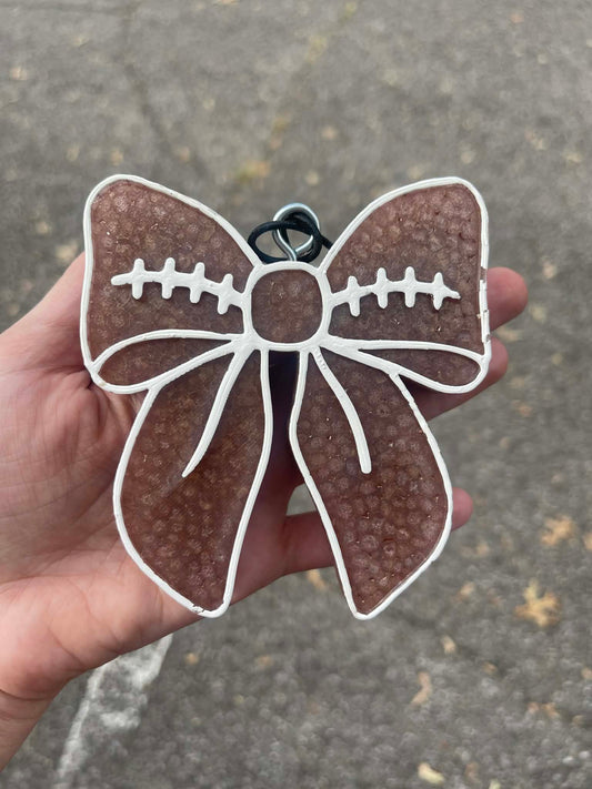 Football Laces Bow Freshie Mold