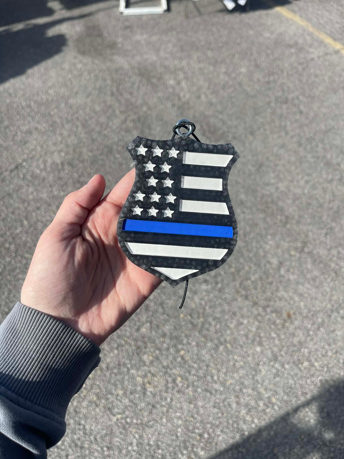 Police Flag Badge Freshie Mold