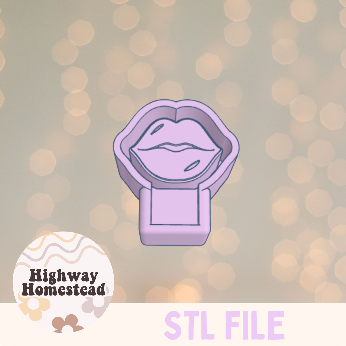Lip Charm Freshie Mold STL File