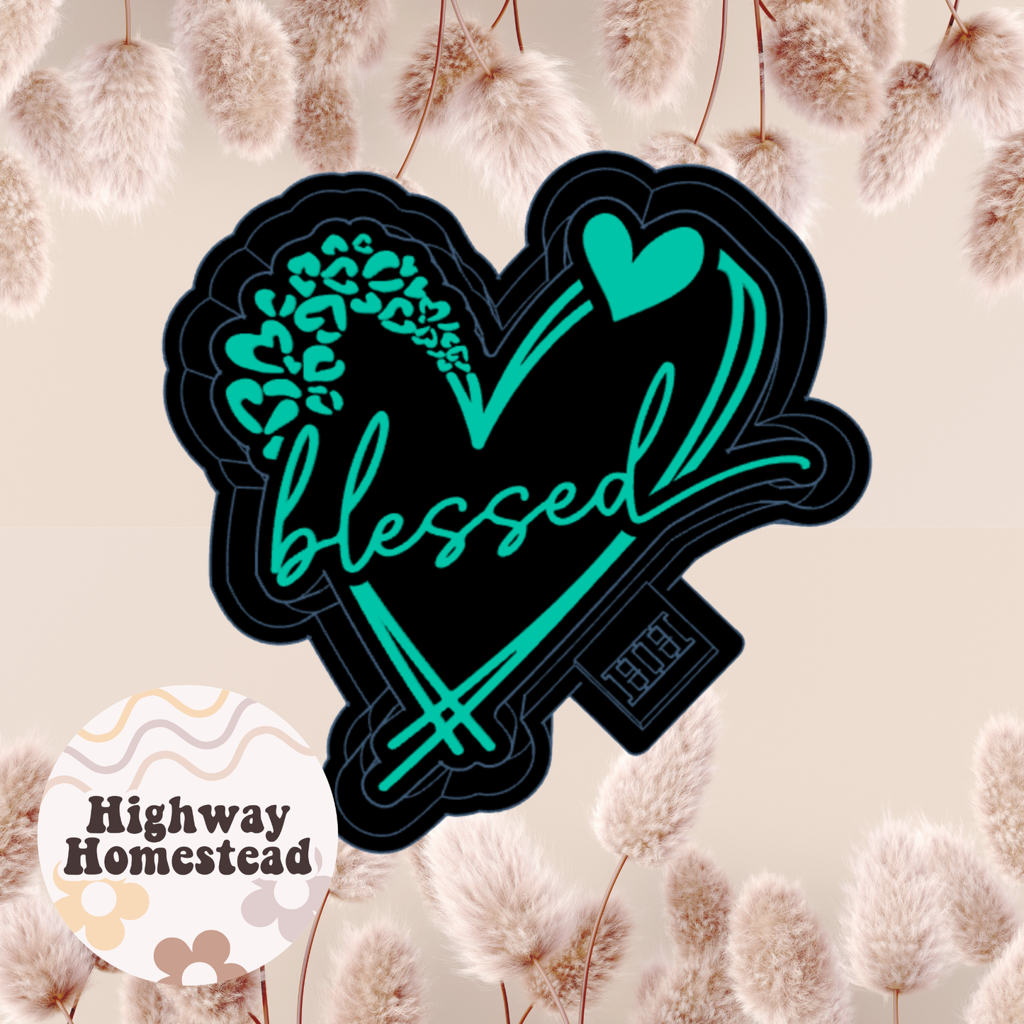 Blessed Cheetah Heart Freshie Mold