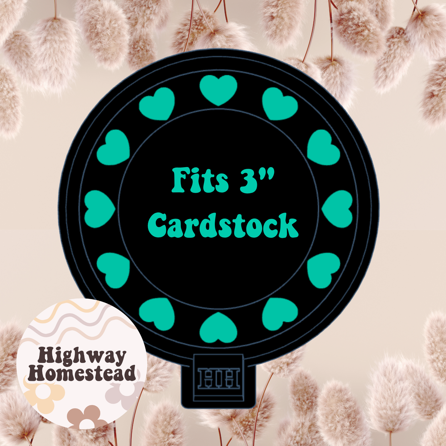 Heart 3" Cardstock Freshie Mold