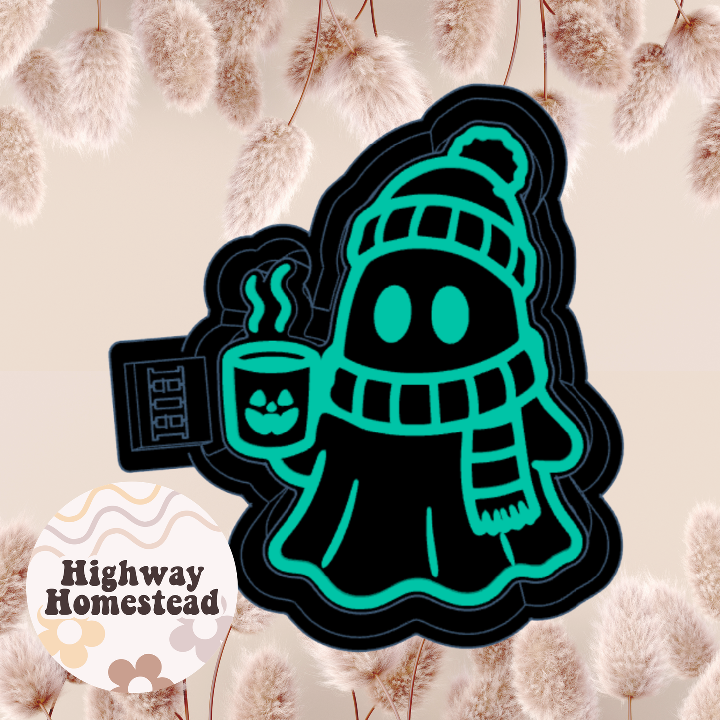 Ghost with Coffee Freshie Mold