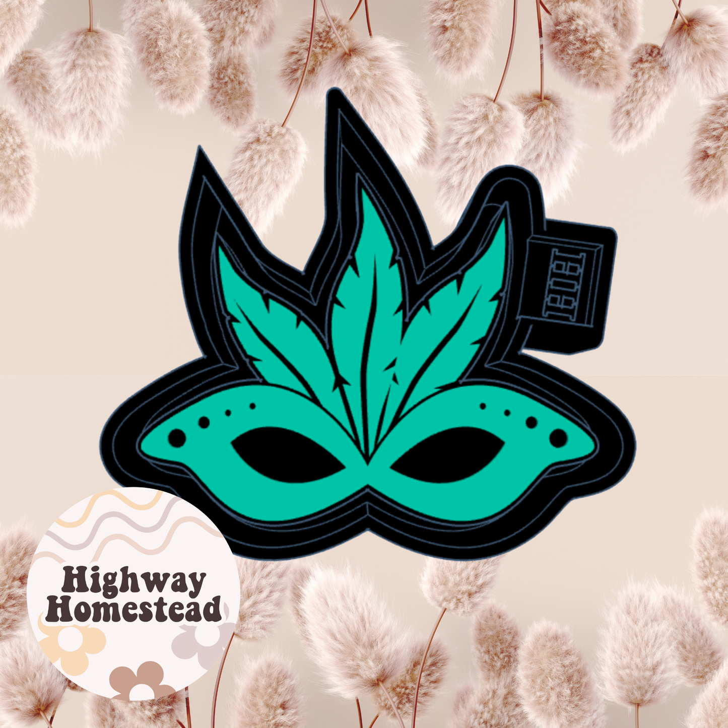 Mardi Gras Mask Freshie Mold