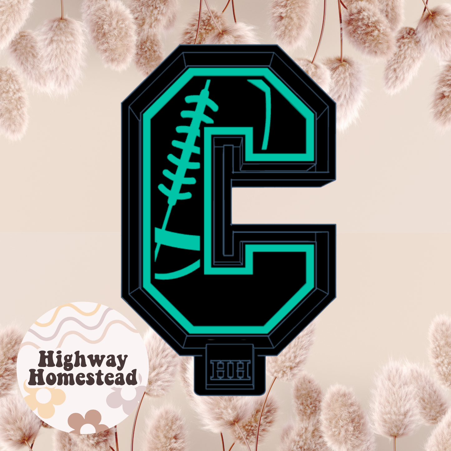 Football Letters Freshie Mold