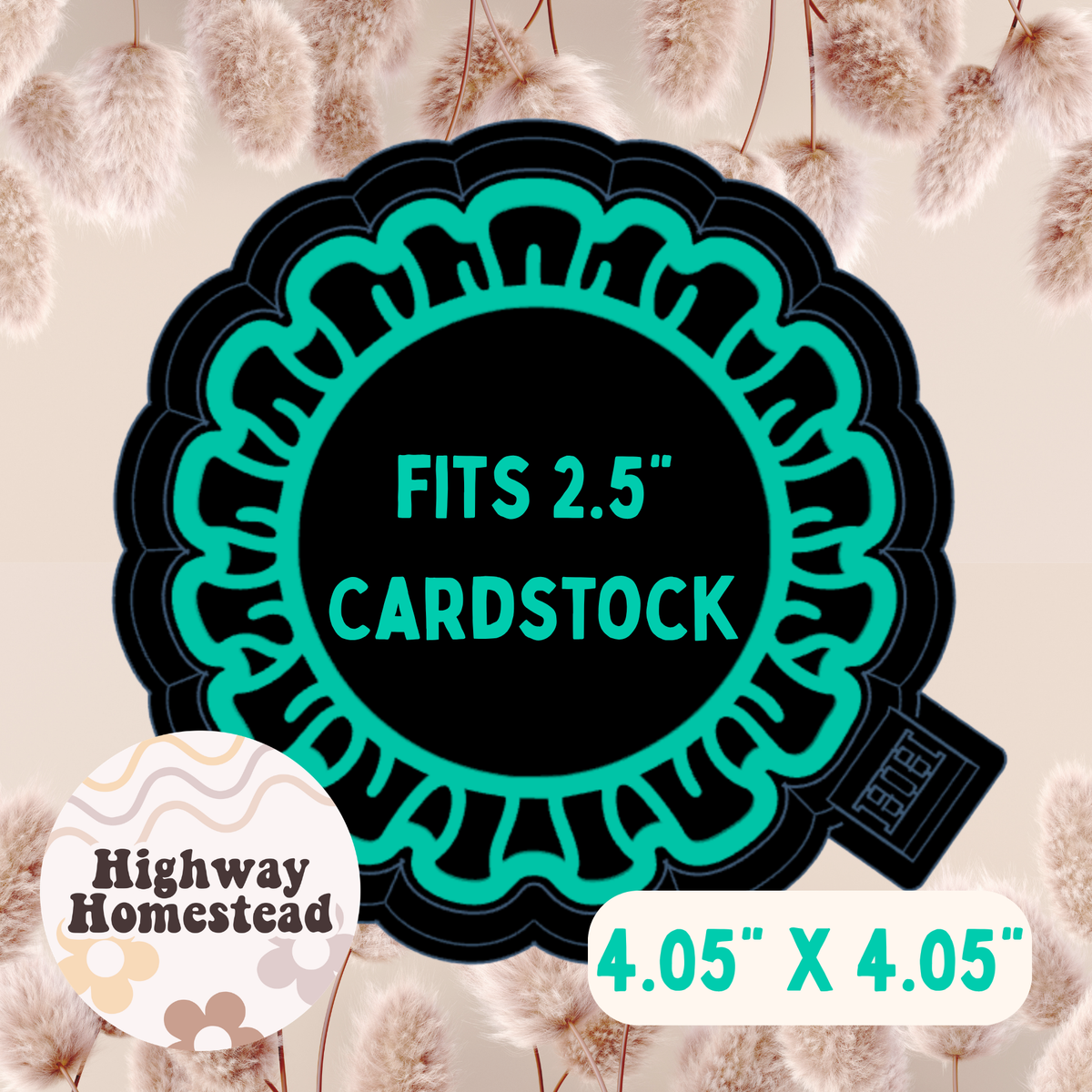 Ruffled Round Cardstock Freshie Mold