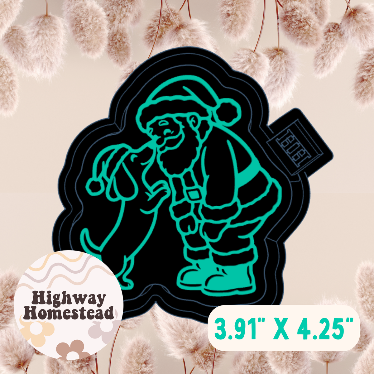 Santa Boop Weiner Dog Freshie Mold