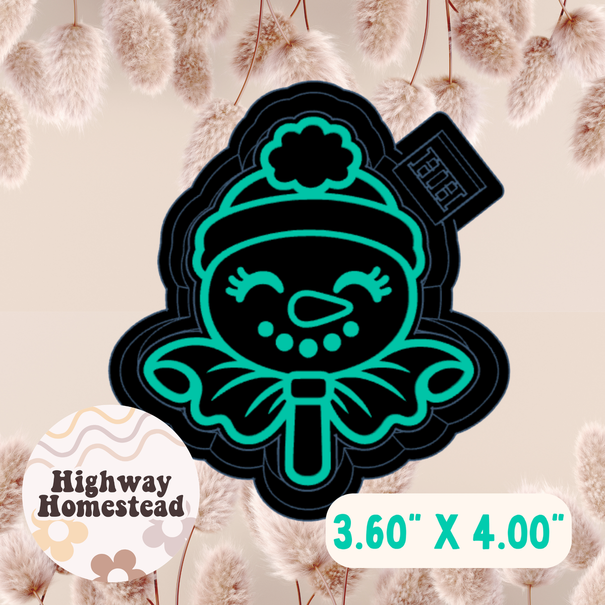 Snowman Lollipop Freshie Mold