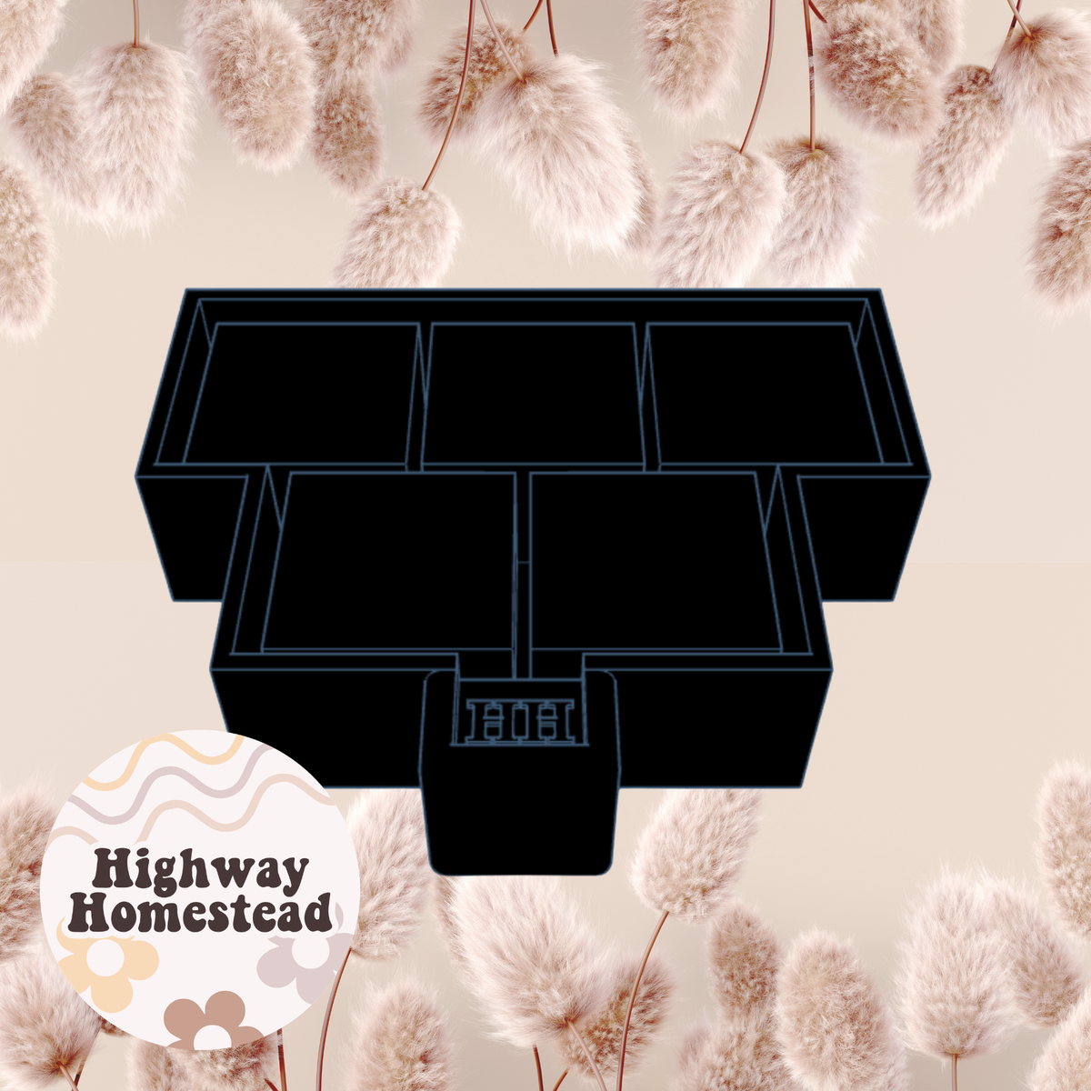 Square Cardstock Charms Freshie Mold