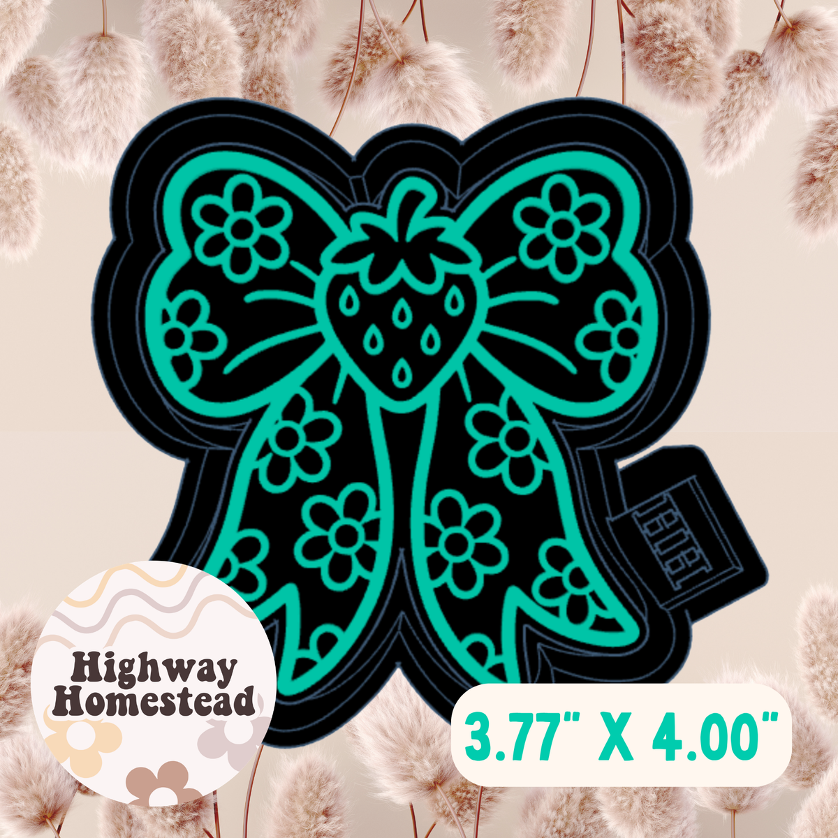 Strawberry Bow Freshie Mold