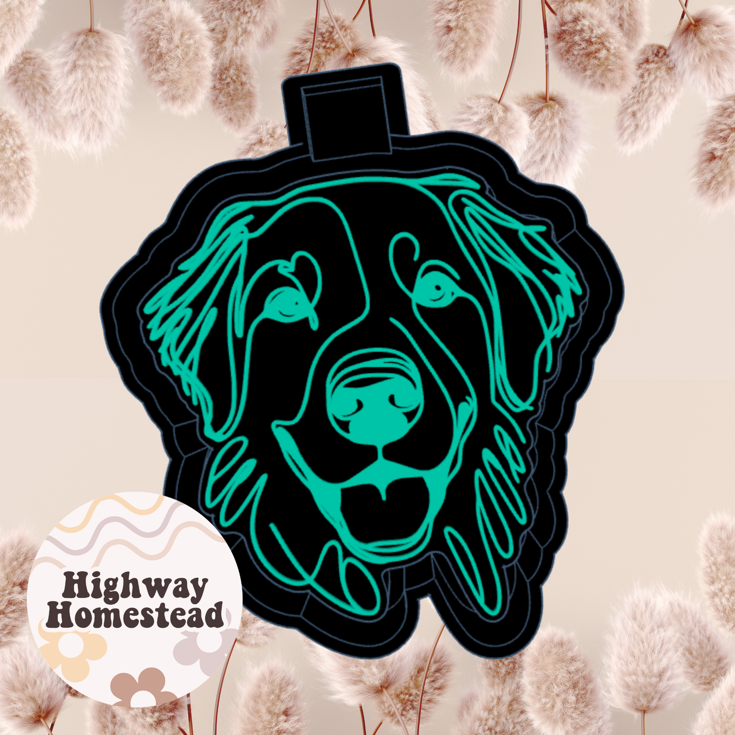 Golden Retriever Lines Freshie Mold