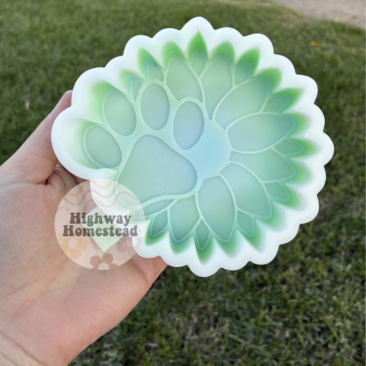 Paw Print Sunflower Freshie Mold