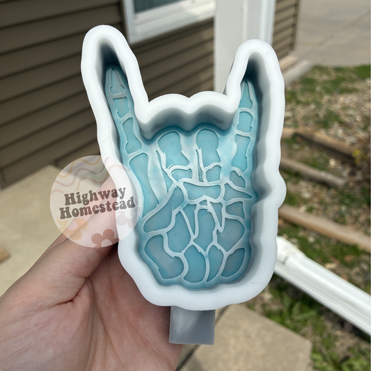 Skeleton Rock Hand Freshie Mold