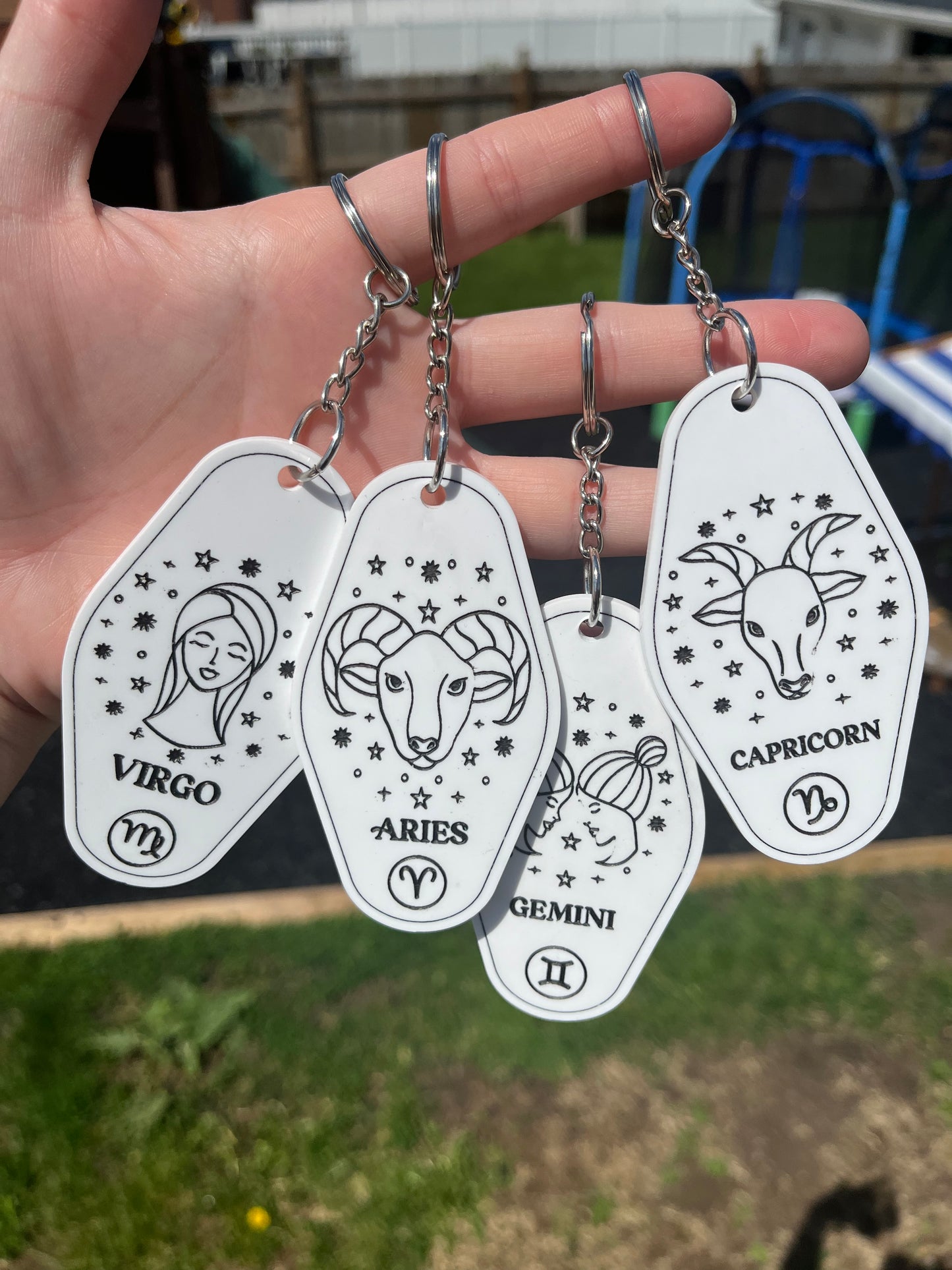 Zodiac Motel Keychains