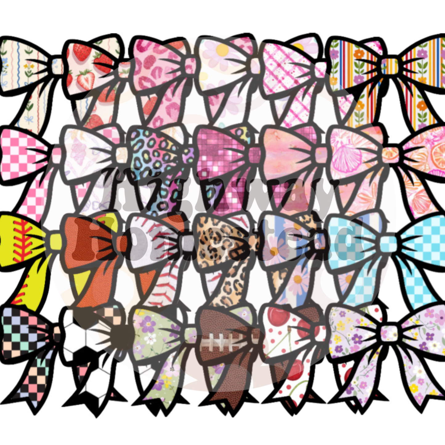 Mama Bow Checkered - Cardstock