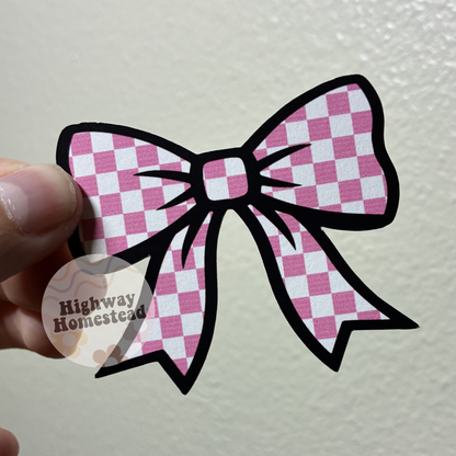 Mama Bow Checkered - Cardstock