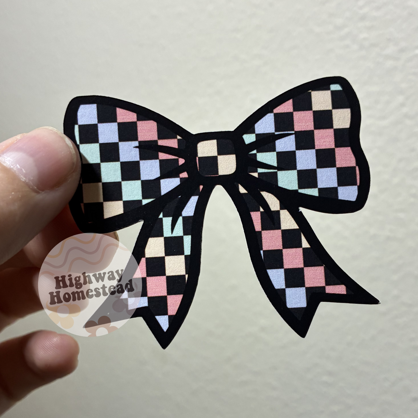 Mama Bow Checkered - Cardstock