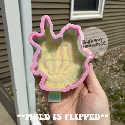 Mom Life Skeleton Hand Freshie Mold