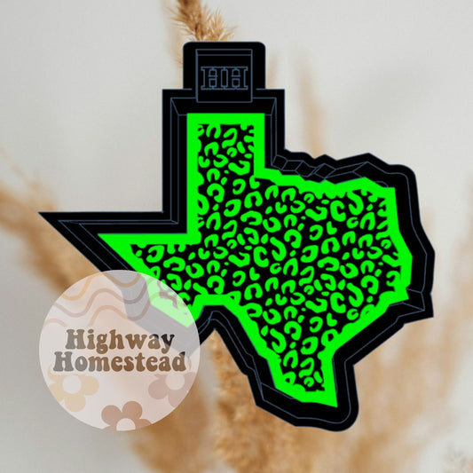 Cheetah Texas Freshie Mold