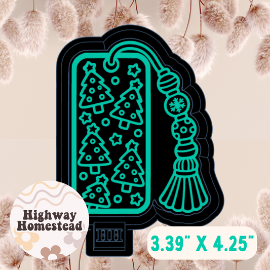 Christmas Bookmark Freshie Mold