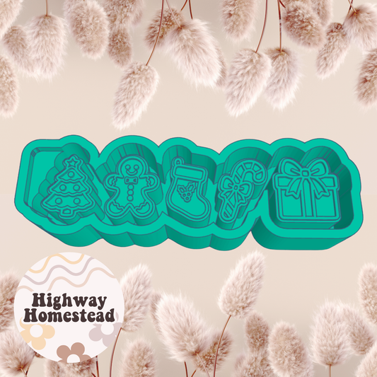 Christmas Charms Freshie Mold