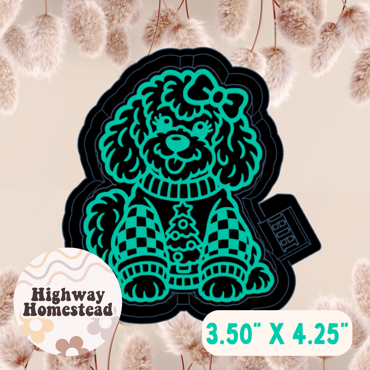 Christmas Goldendoodle Freshie Mold