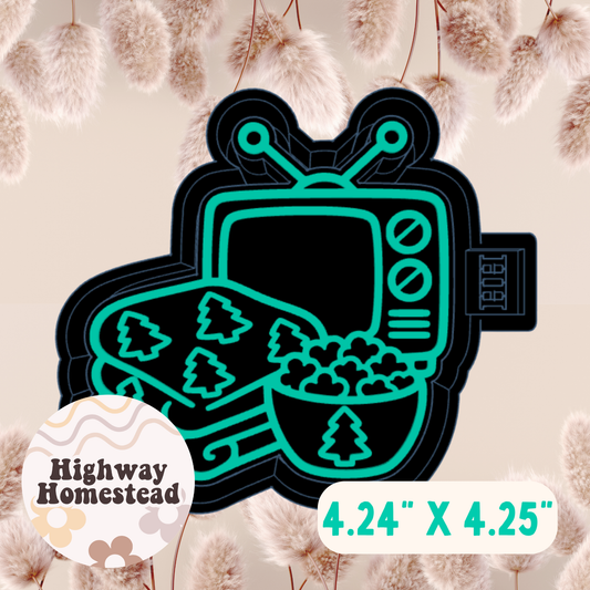 Christmas Movie Night Freshie Mold