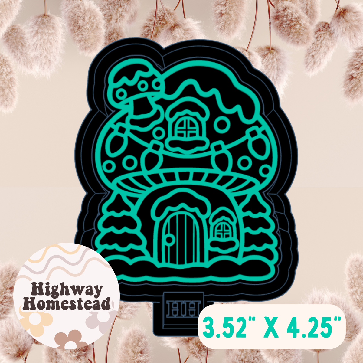Christmas Mushroom House Freshie Mold