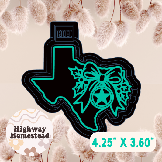 Christmas Texas Freshie Mold