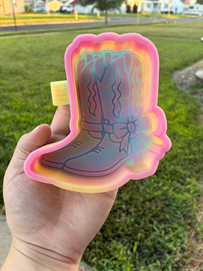 Cowboy Boots with Bow Freshie Mold
