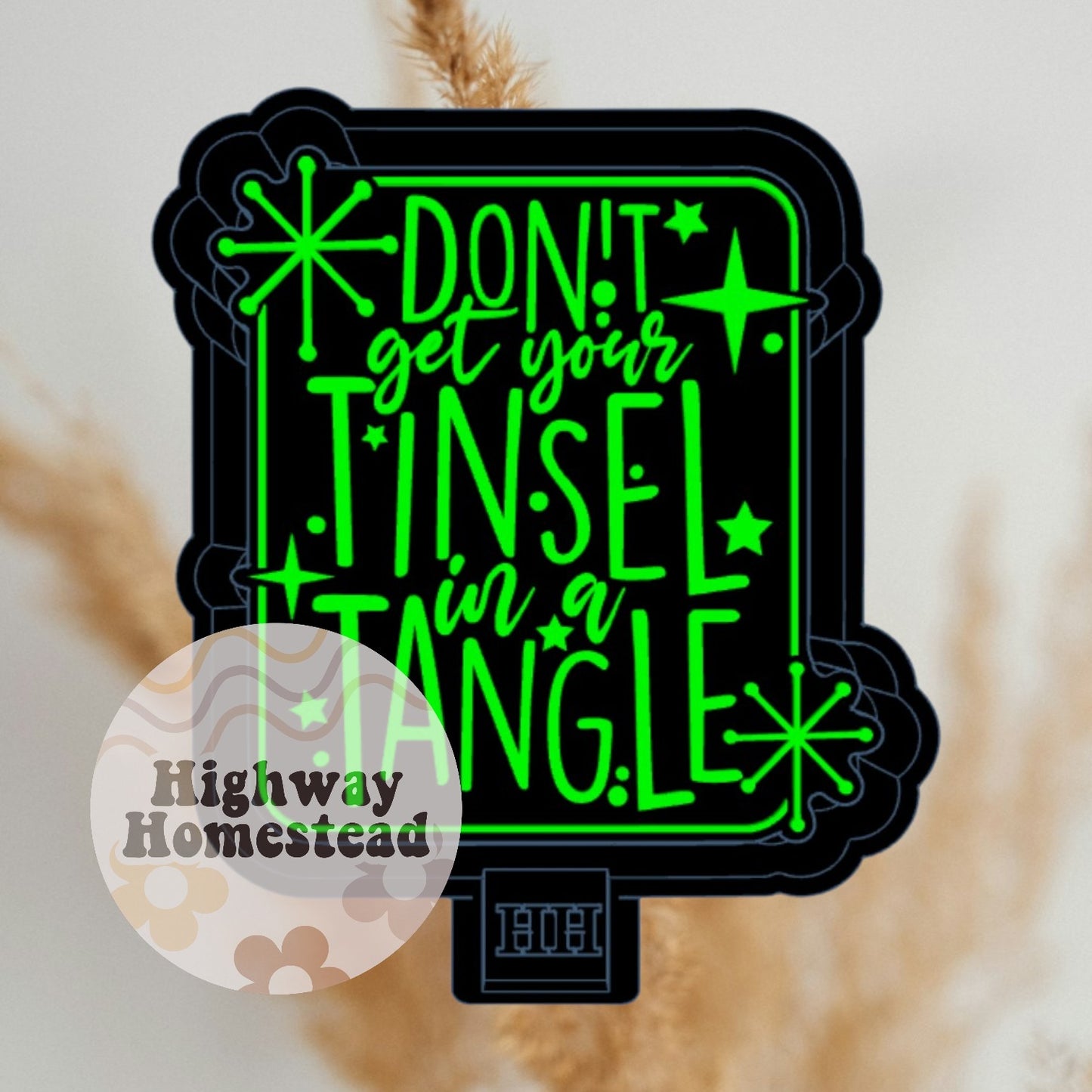 Don't Get Your Tinsel in a Tangle Freshie Mold