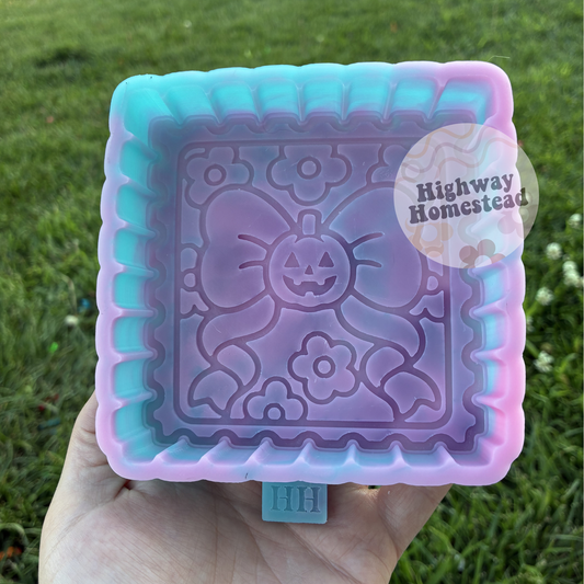 Pumpkin Bow Stamp Freshie Mold