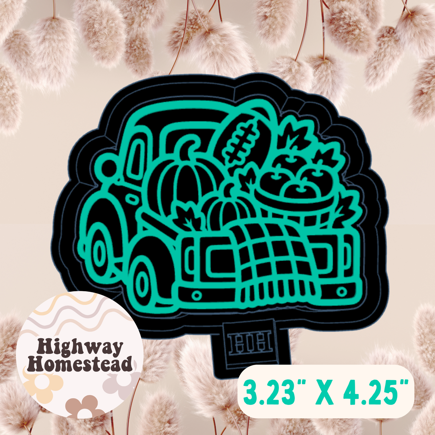 Fall Football Truck Freshie Mold